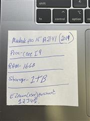 APPLE MACBOOK PRO A2141 16